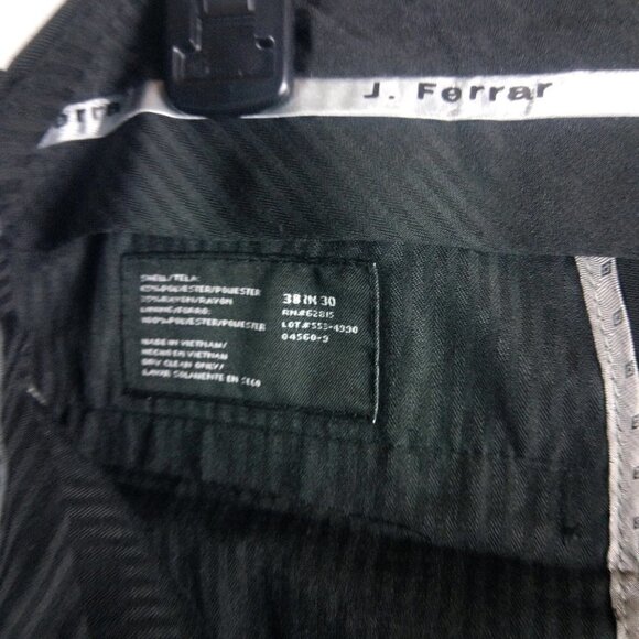 JF. J.Ferrar Modern Fit 46R 3 Button Charcoal Striped 2pc Suit - Picture 15 of 16